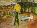 self portrait in the garden ekely 1942 Edvard Munch Expressionism